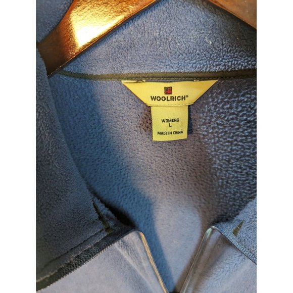 Woolrich Fleece Vest Women's Size LARGE Navy Blue Zip Up READ Winter Sleeveless - Picture 5 of 7